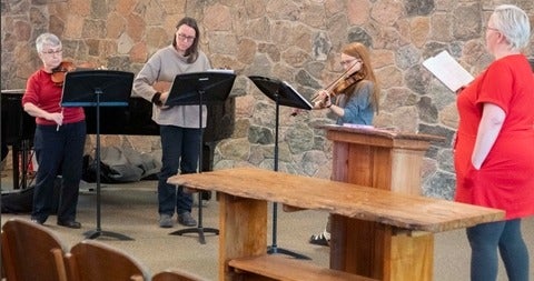 MTS students at Devotional 2025