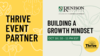 Thrive event partner banner for Building a Growth Mindset workshop from Renison University College