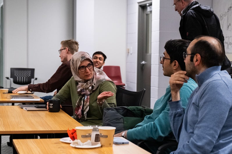 People having a discussion.