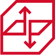 Up and down arrow inside a box, representing quantum communication research.