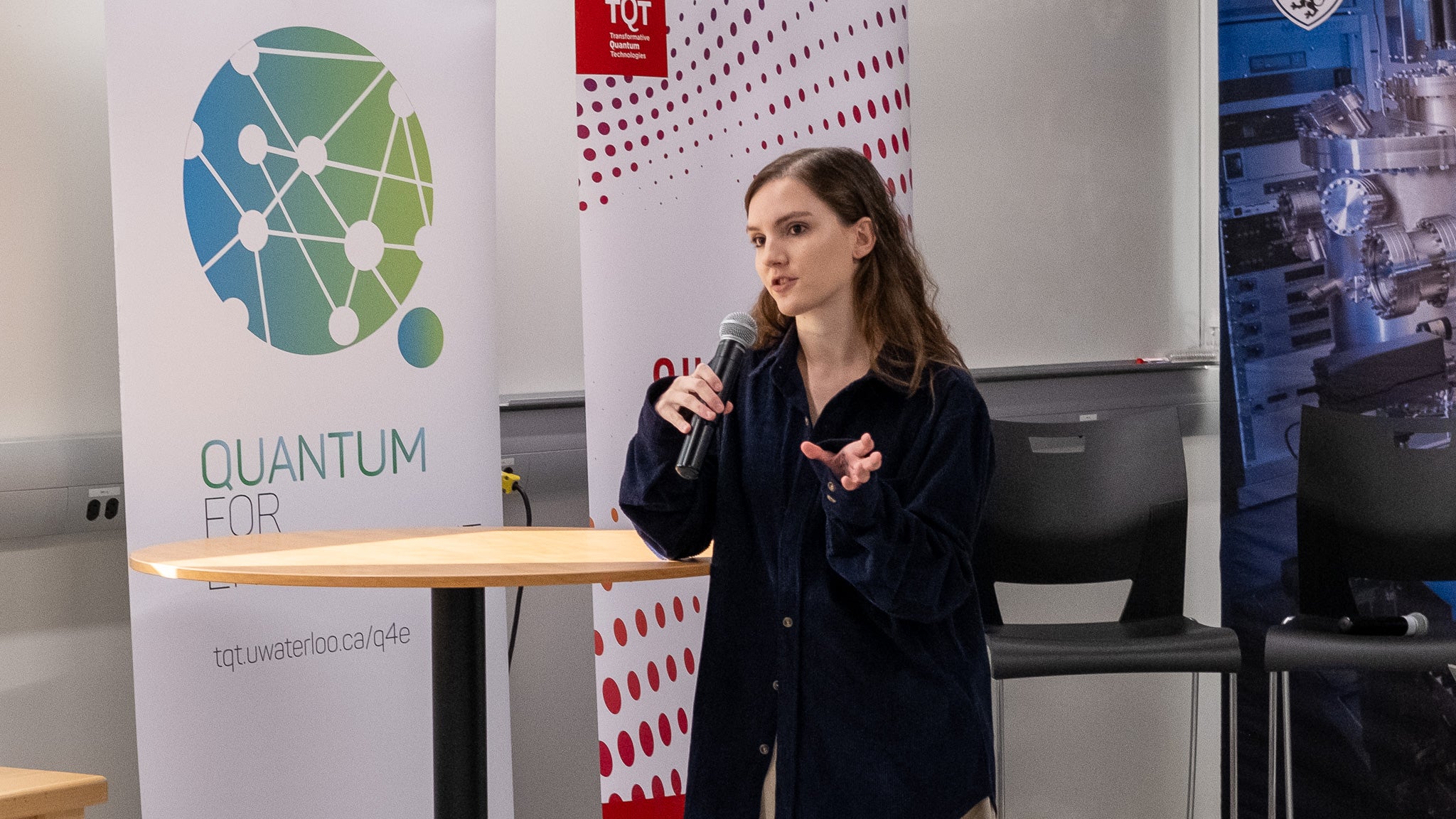 A person giving a presentation. 