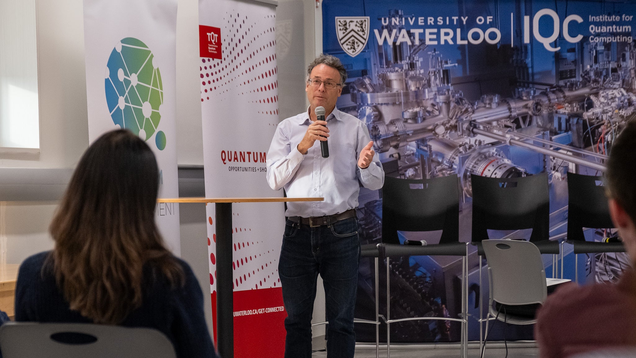 A person giving a presentation.