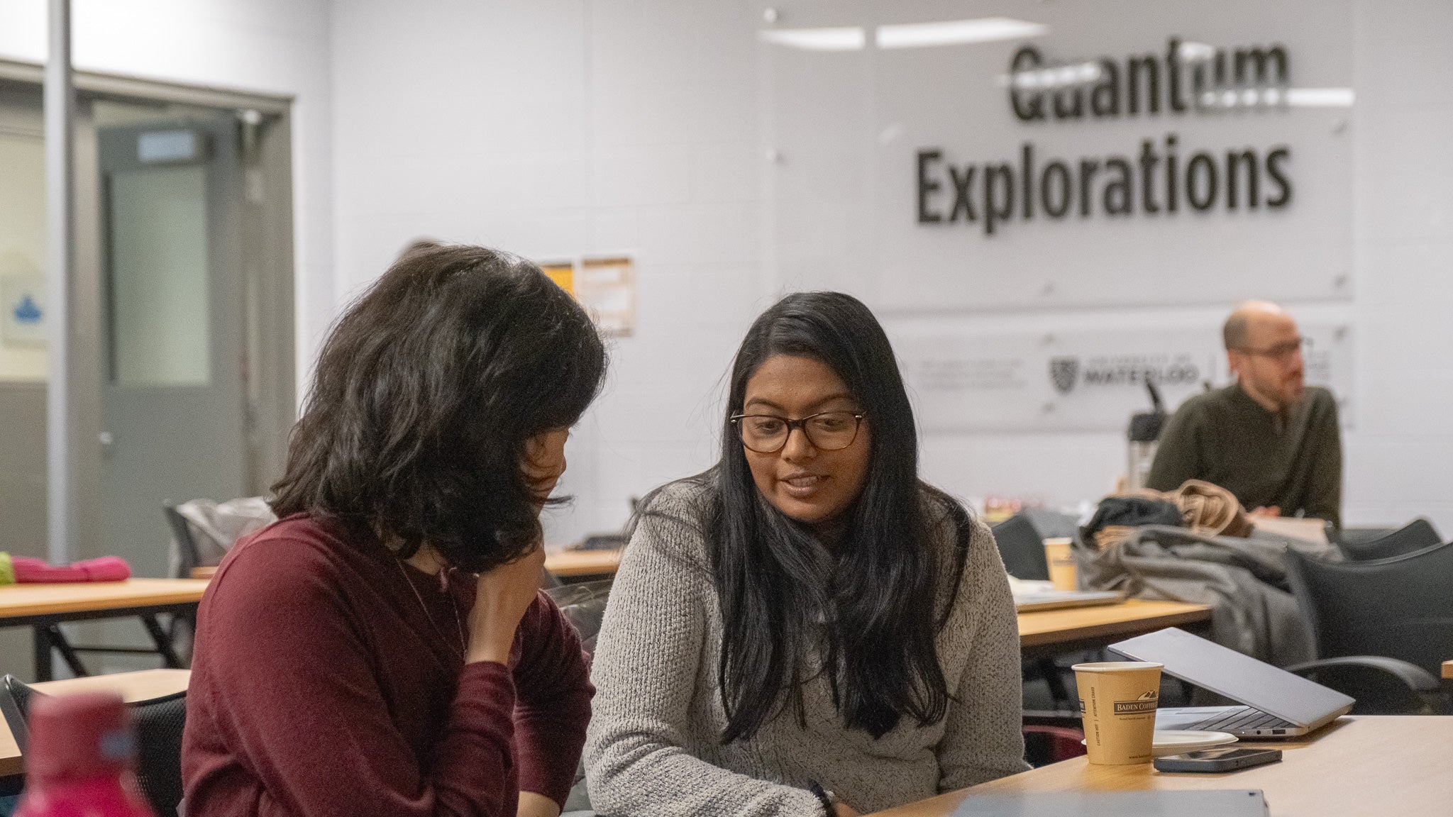 Two people having a discussion.