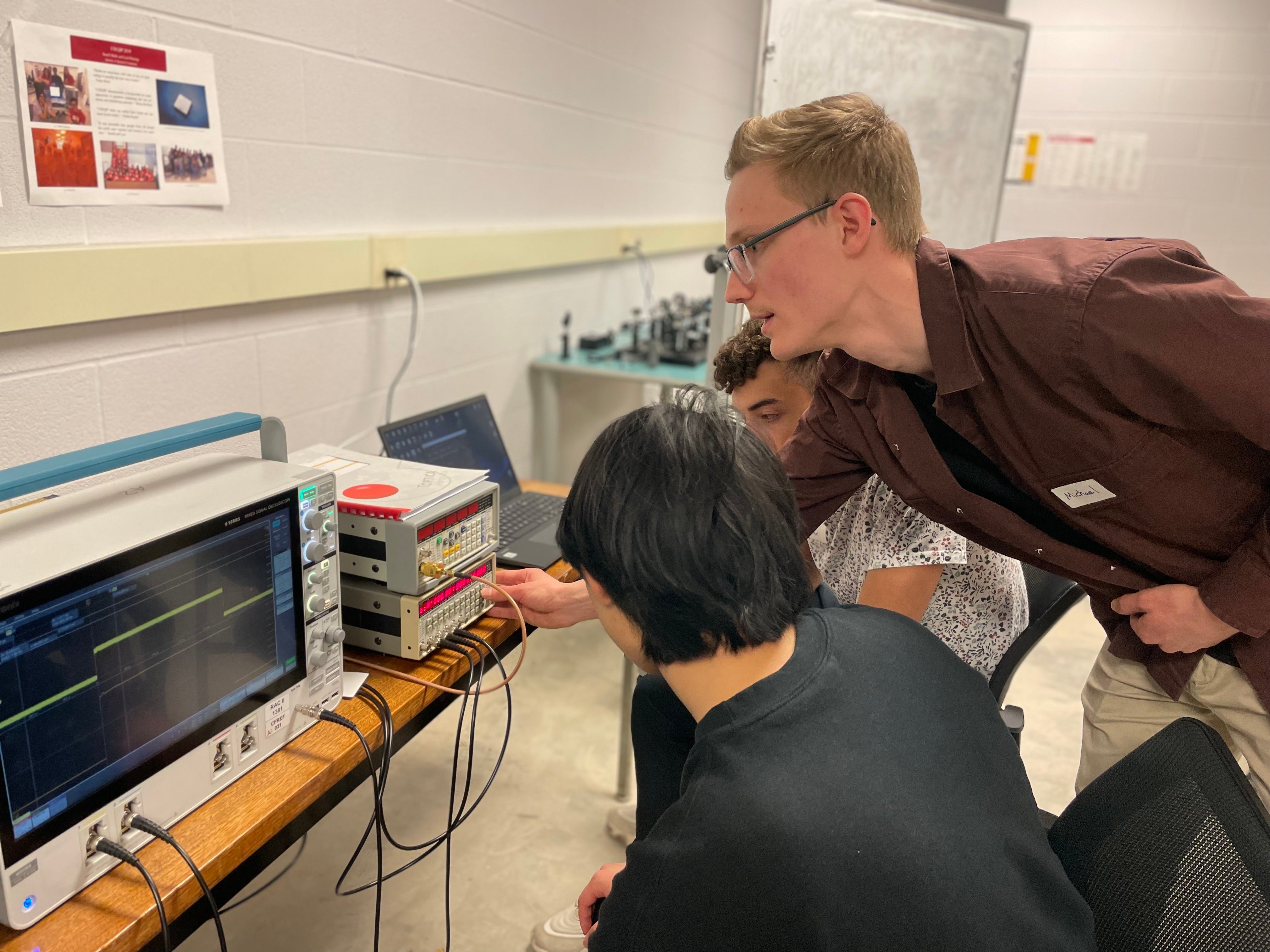 A person doing a equipment demo