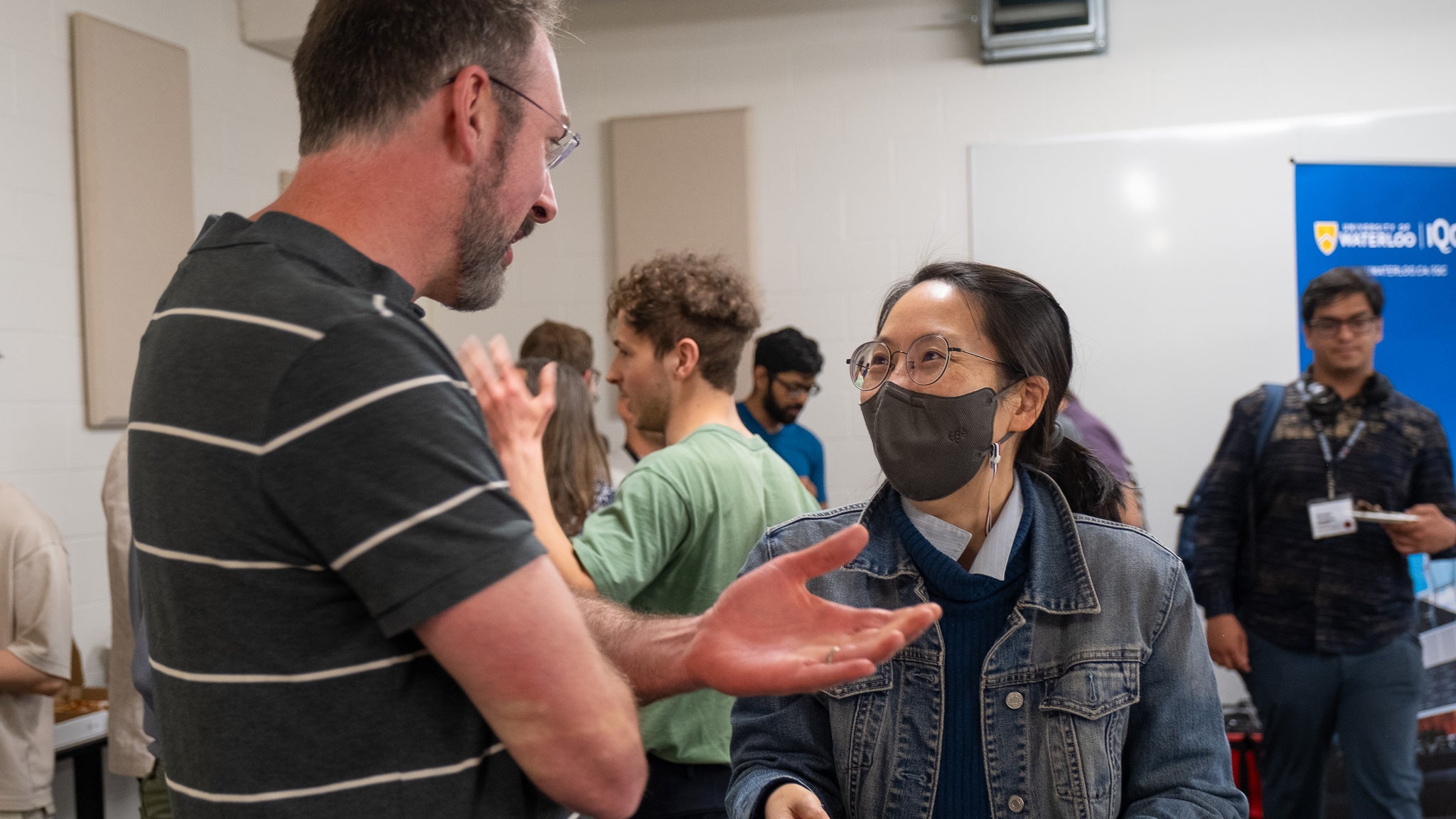 Two people having a discussion.