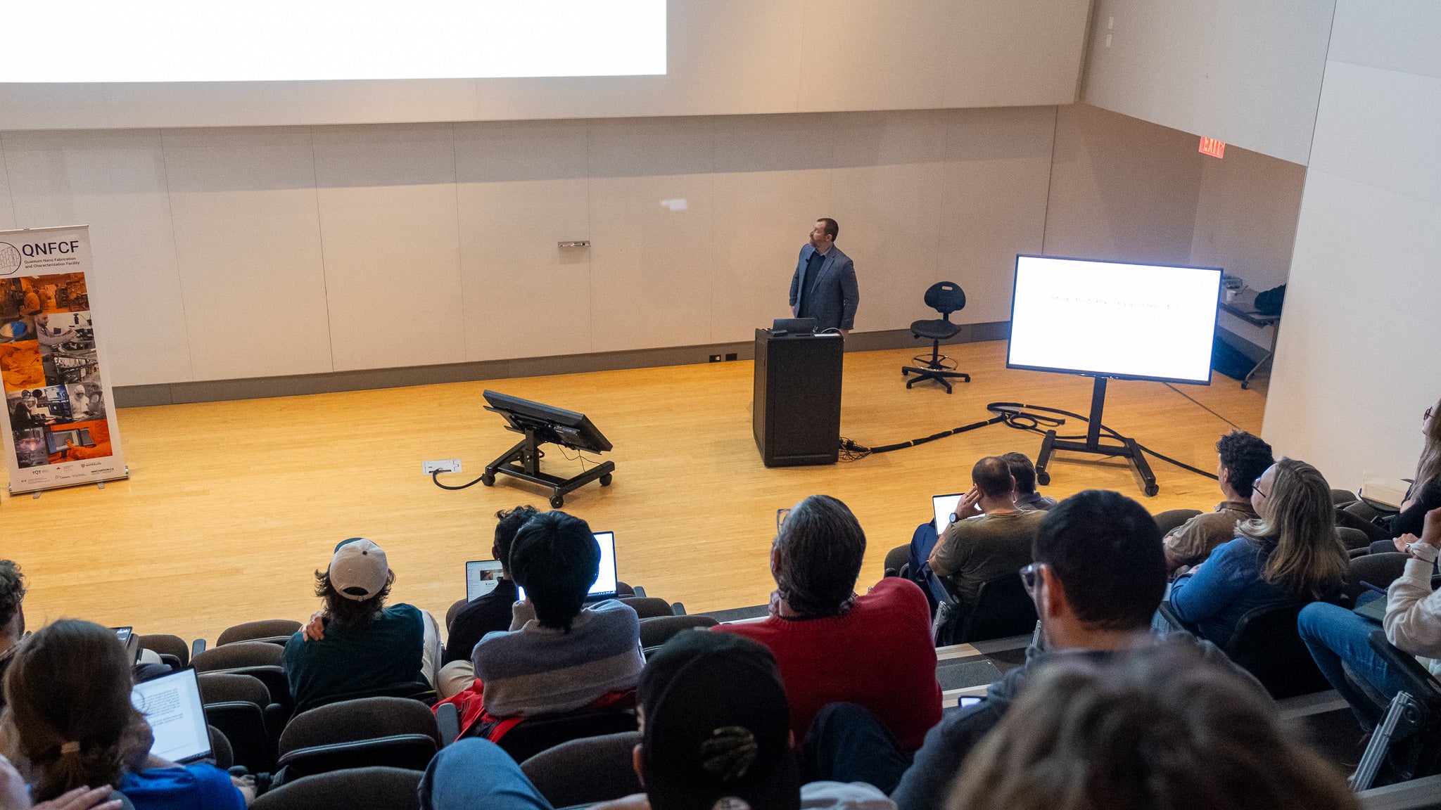 Person giving a lecture.