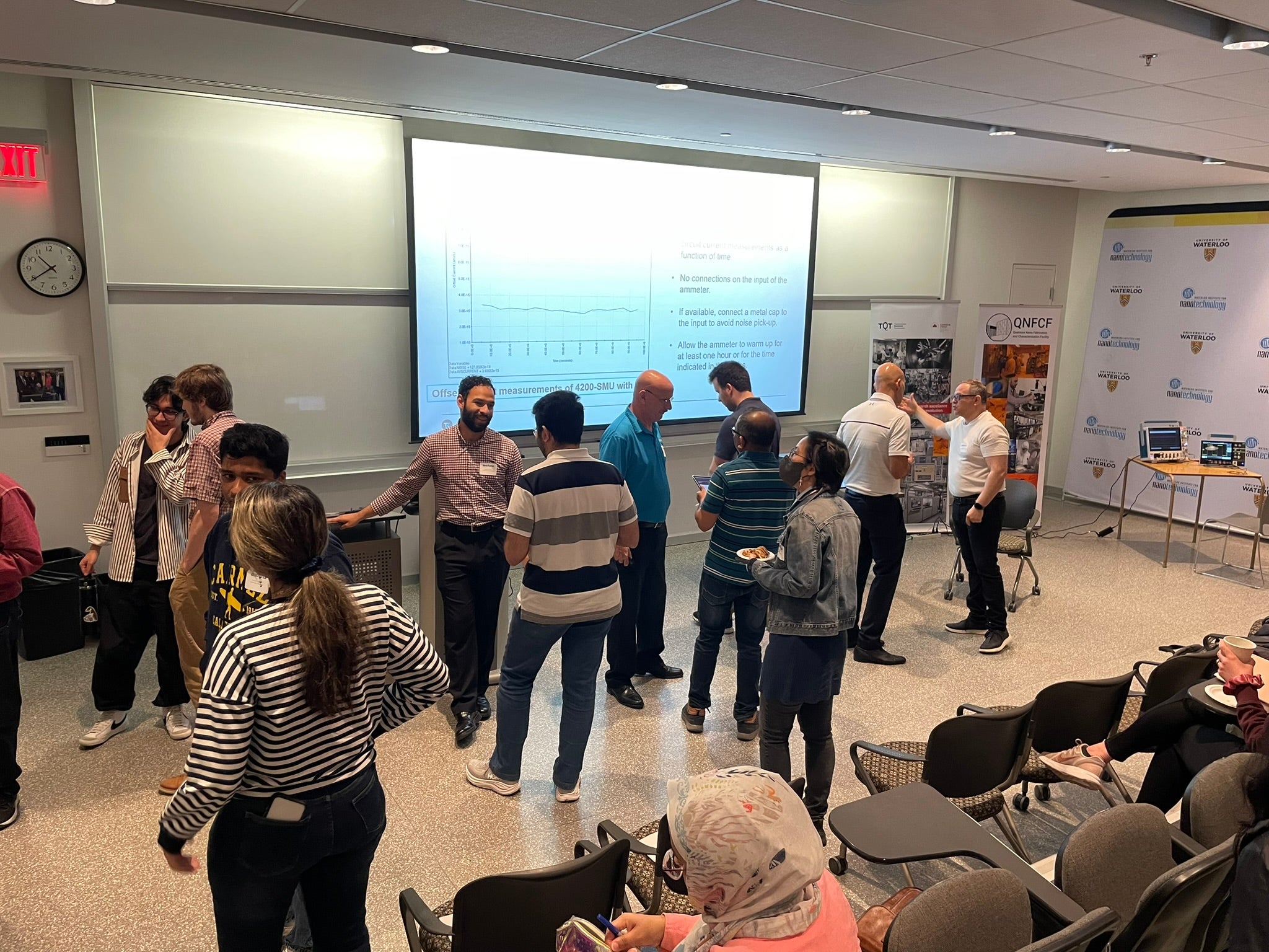 Participants discussing at the event.