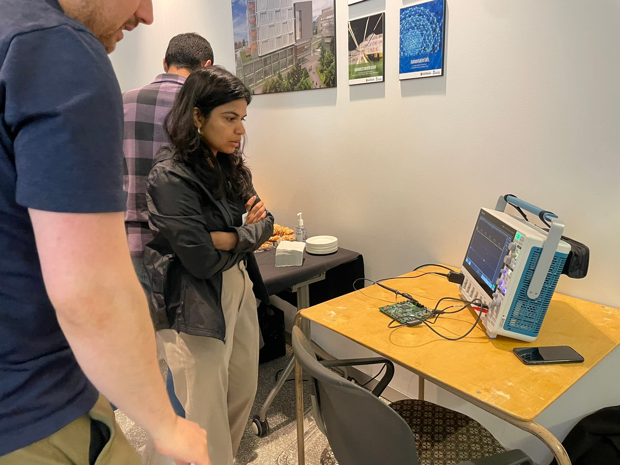 Participants taking part in a live demo.