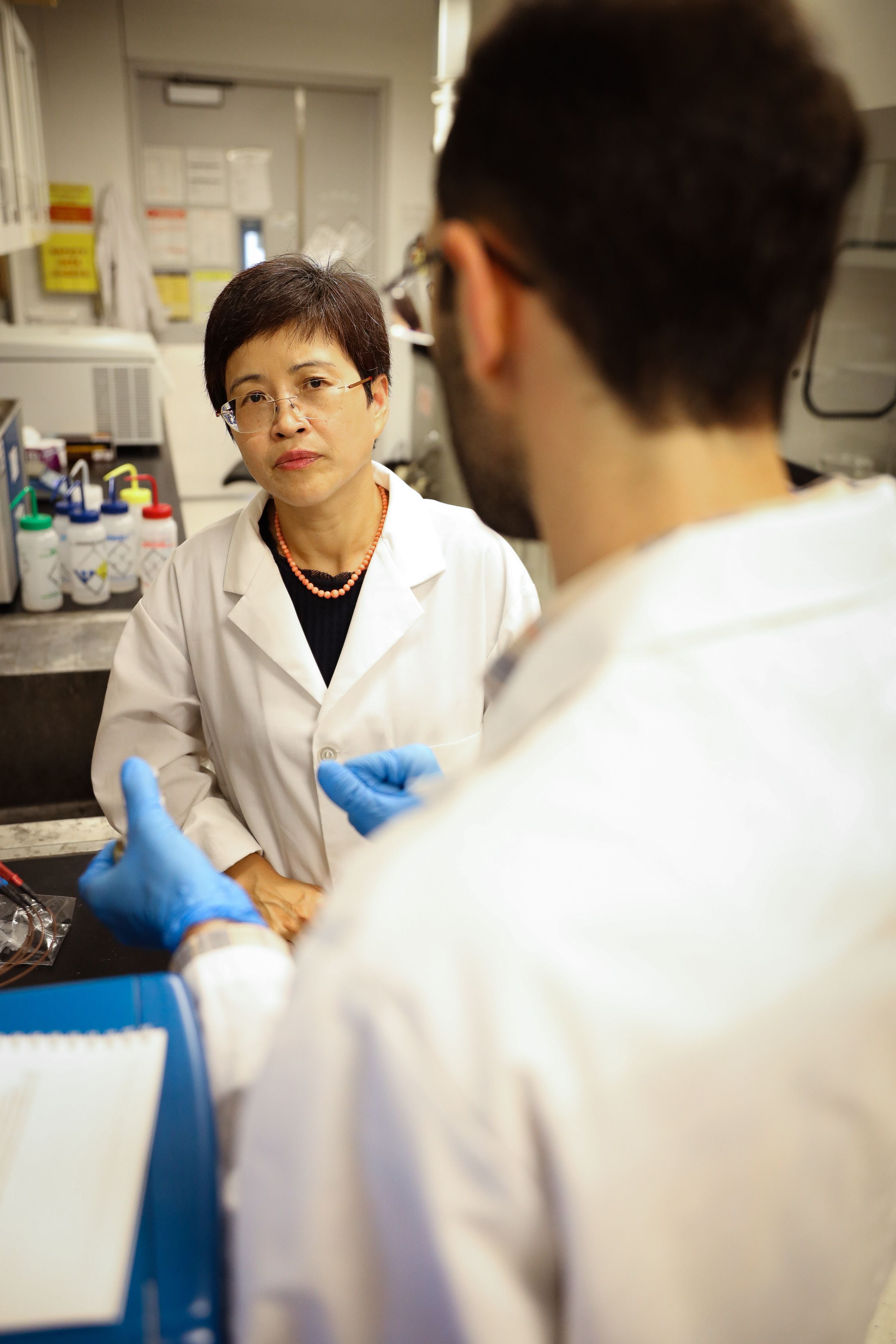 Two people in a lab.