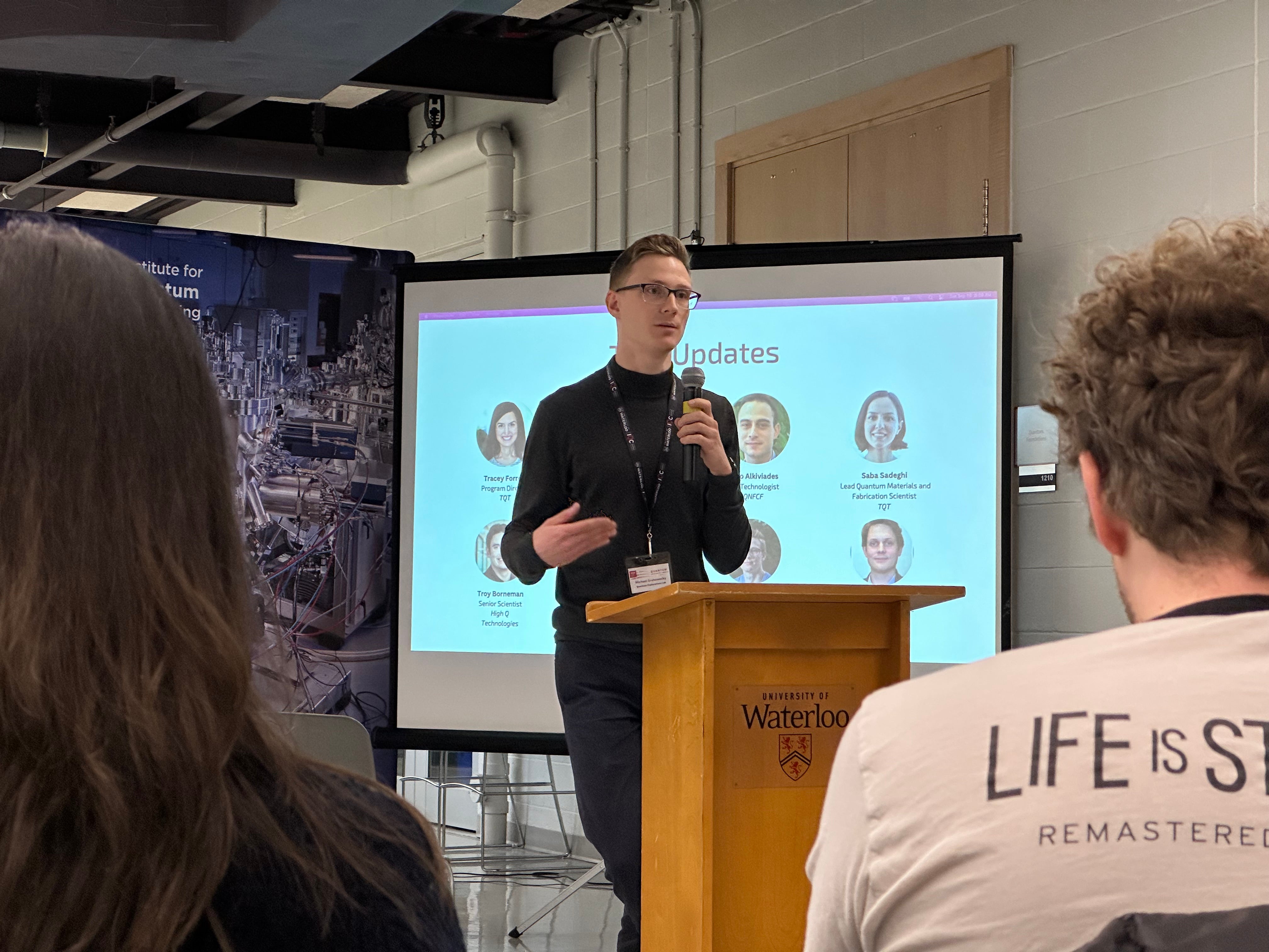 A person giving a presentation.