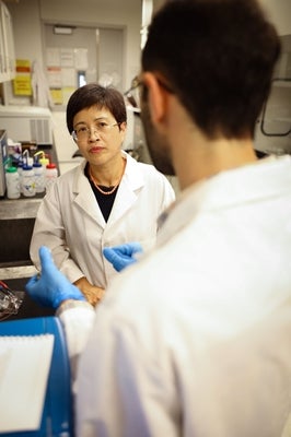 Two people in a lab.