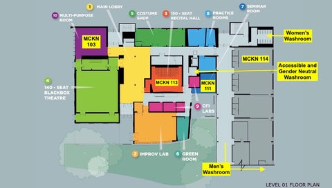 Map of MacKinnon Building room locations