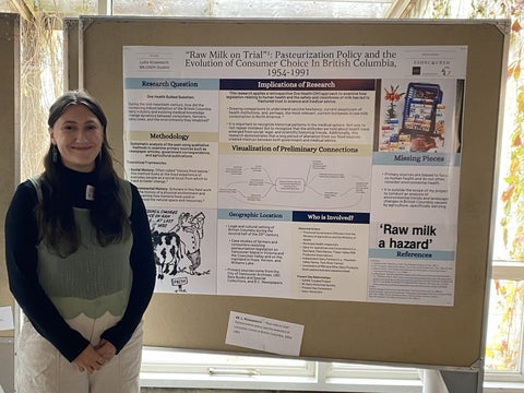 Lydia Kinasewich with poster presentation on Raw Milk