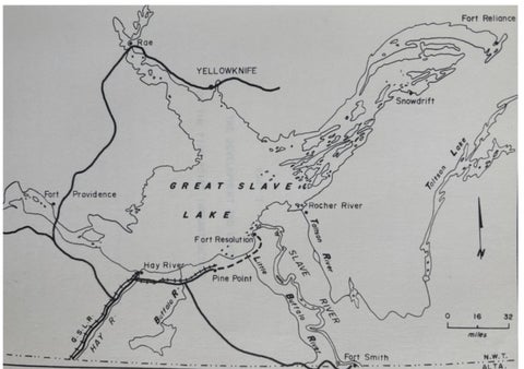 map of Great Slave Lake area