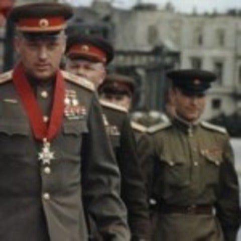 Army Generals at Brandenburg Gate after WWII