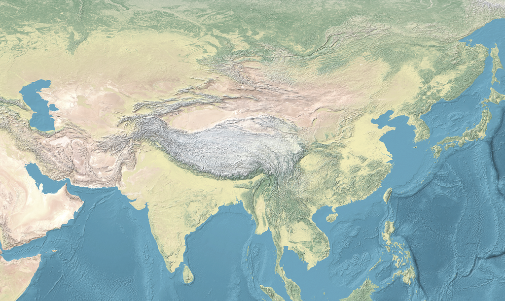 Map of Asia, https://commons.wikimedia.org/wiki/User:Ktrinko