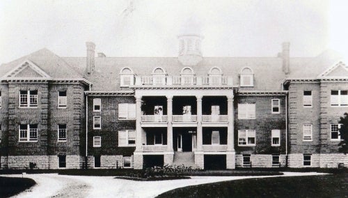 archival image of old school building