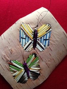 birch bark and quill artwork