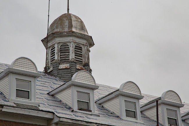 old building roof of former residential school