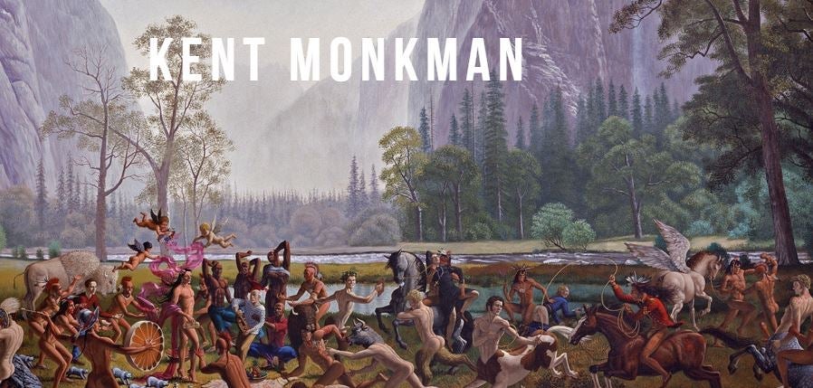 detail from Kent Monkman painting of a massacre