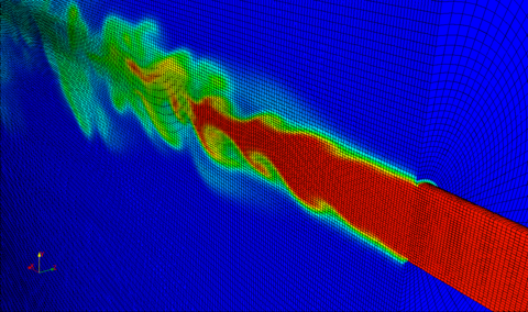 3D segment of the computational