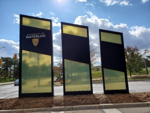 University of Waterloo new sign
