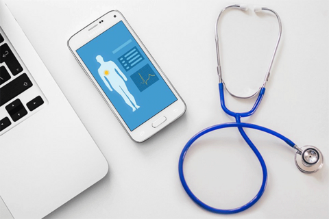 Stethoscope and phone