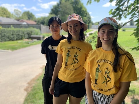 Sara Mihajlovic (centre) and fellow Nurture program participants, summer 2023