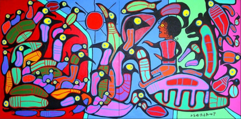 Norval Morriseau, Shaman Talking to the Animals (1989) 