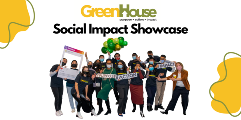 People celebrating the Social Impact Showcase