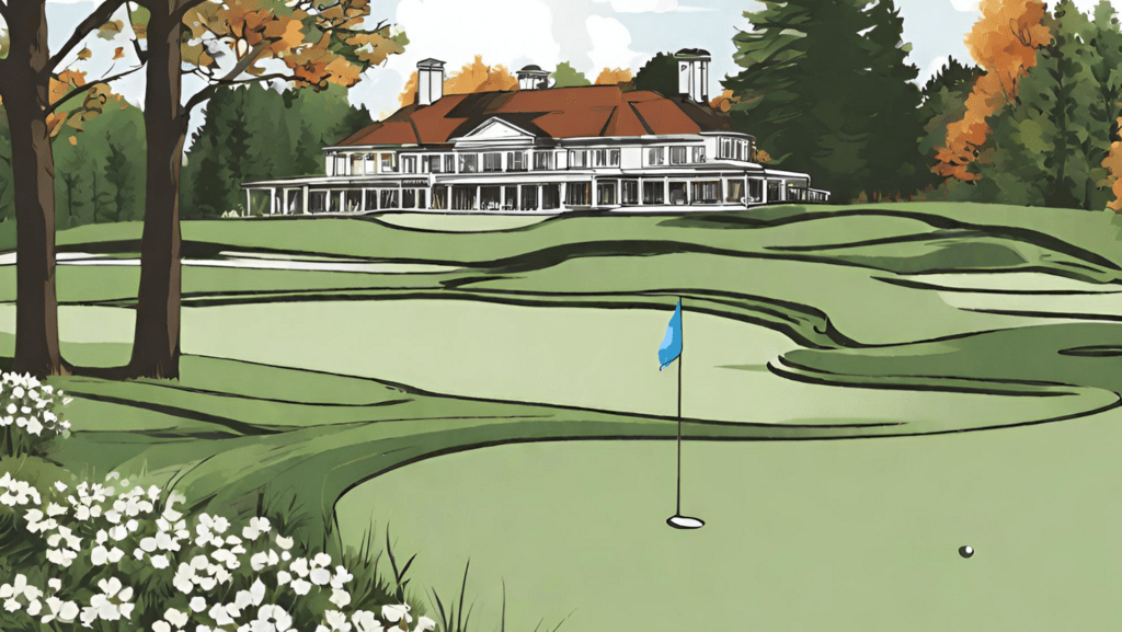 Illustration of a golf course