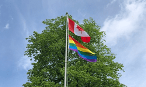Pride flag flying at St. Paul's 