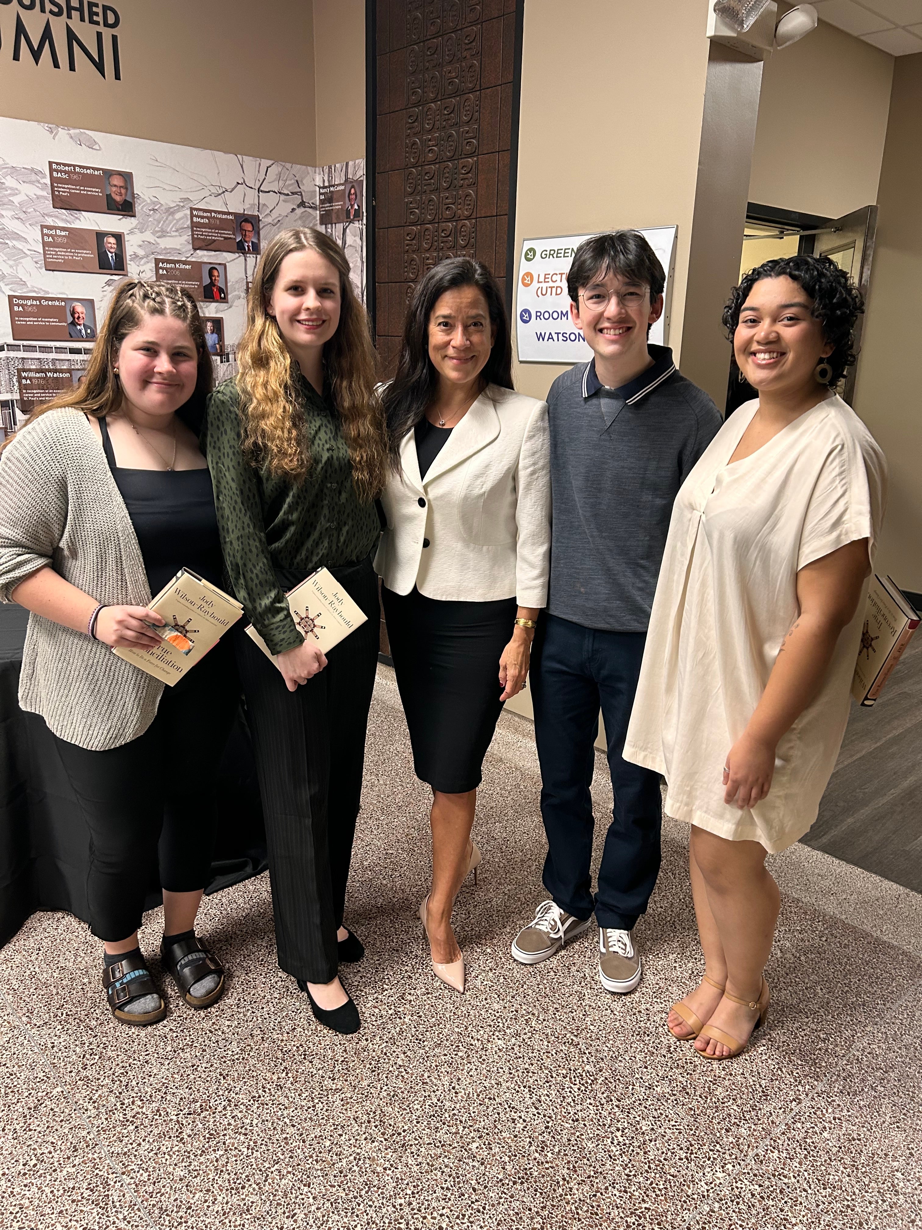 United College students with Jody Wilson-Raybould (Puglaas)