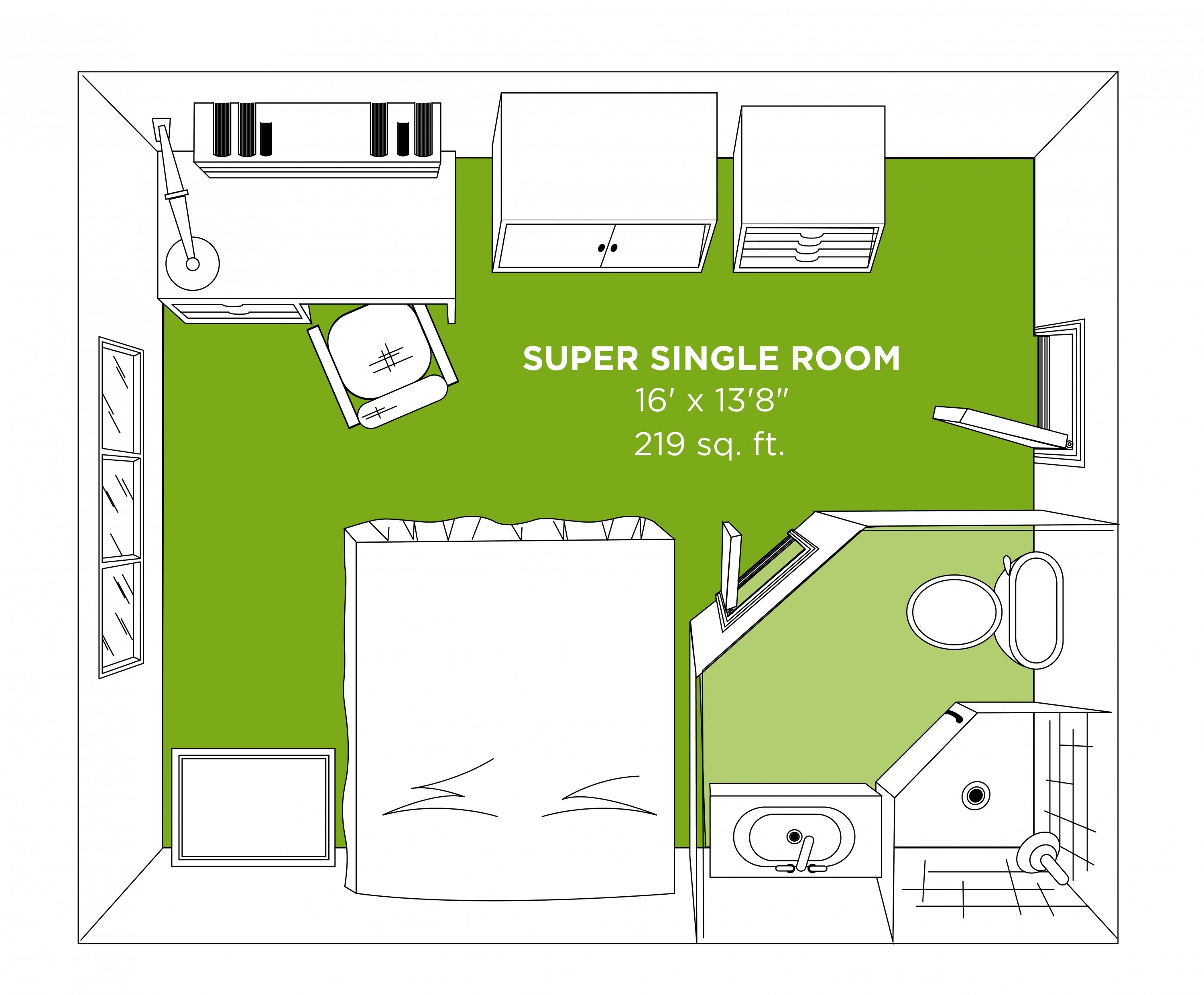Super Single room layout