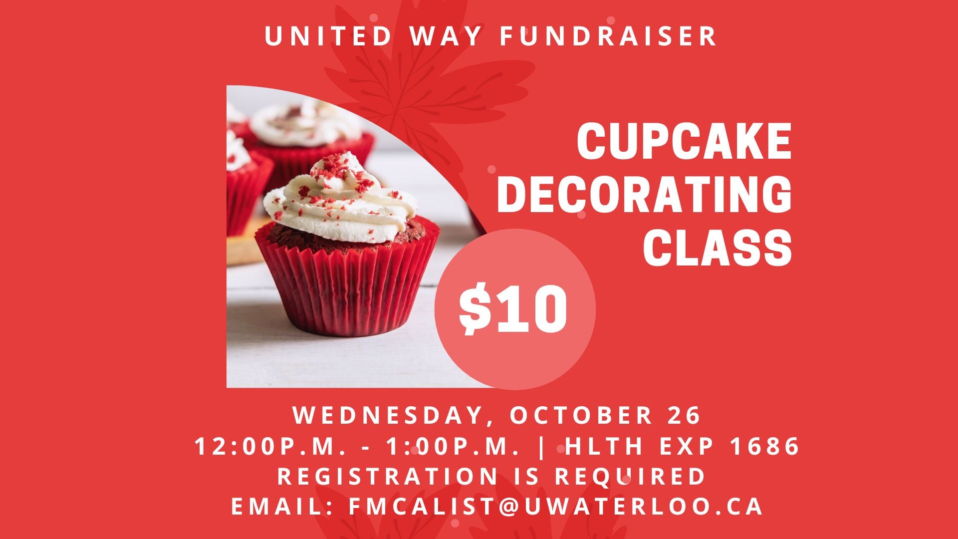 cupcake decorating class promo