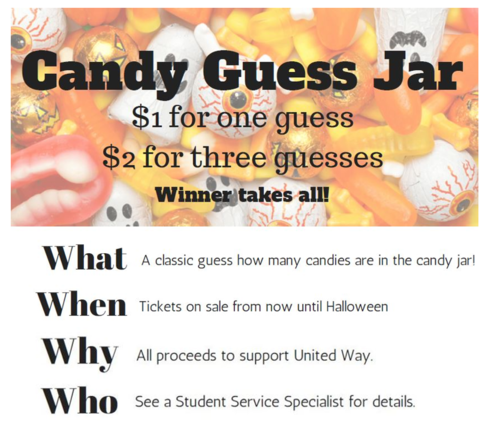 RO candy guess jar poster