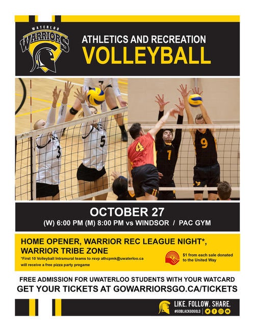 volleyball homeopener poster