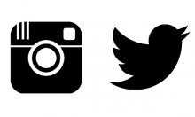 Twitter and Instagram logos