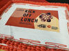 A white cake decorated with red to celebrate the United Way Kick-off lunch