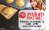 flyer of United Way bake sale on October 19th 2018