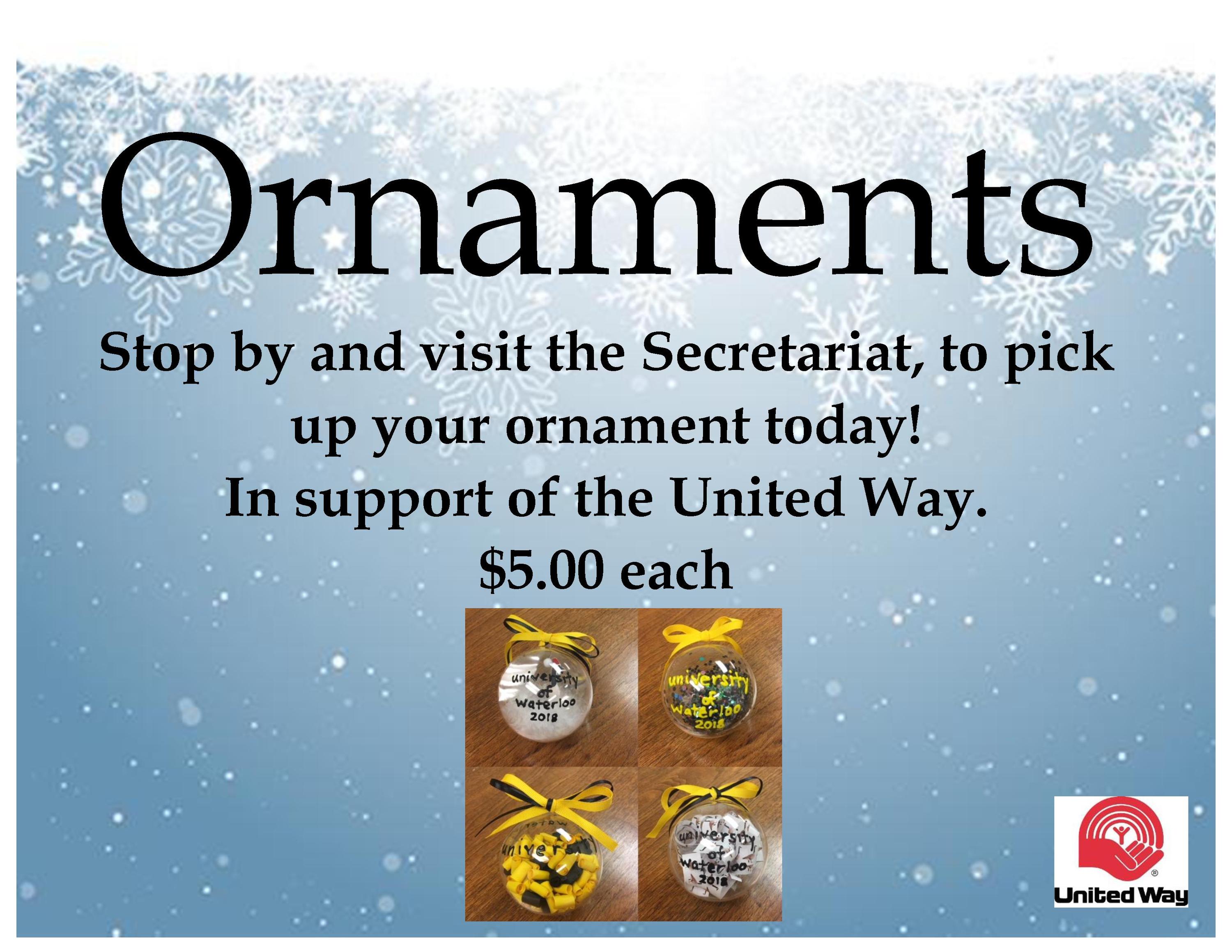 Secretariat ornament poster for United Way