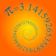Pi symbol swirl