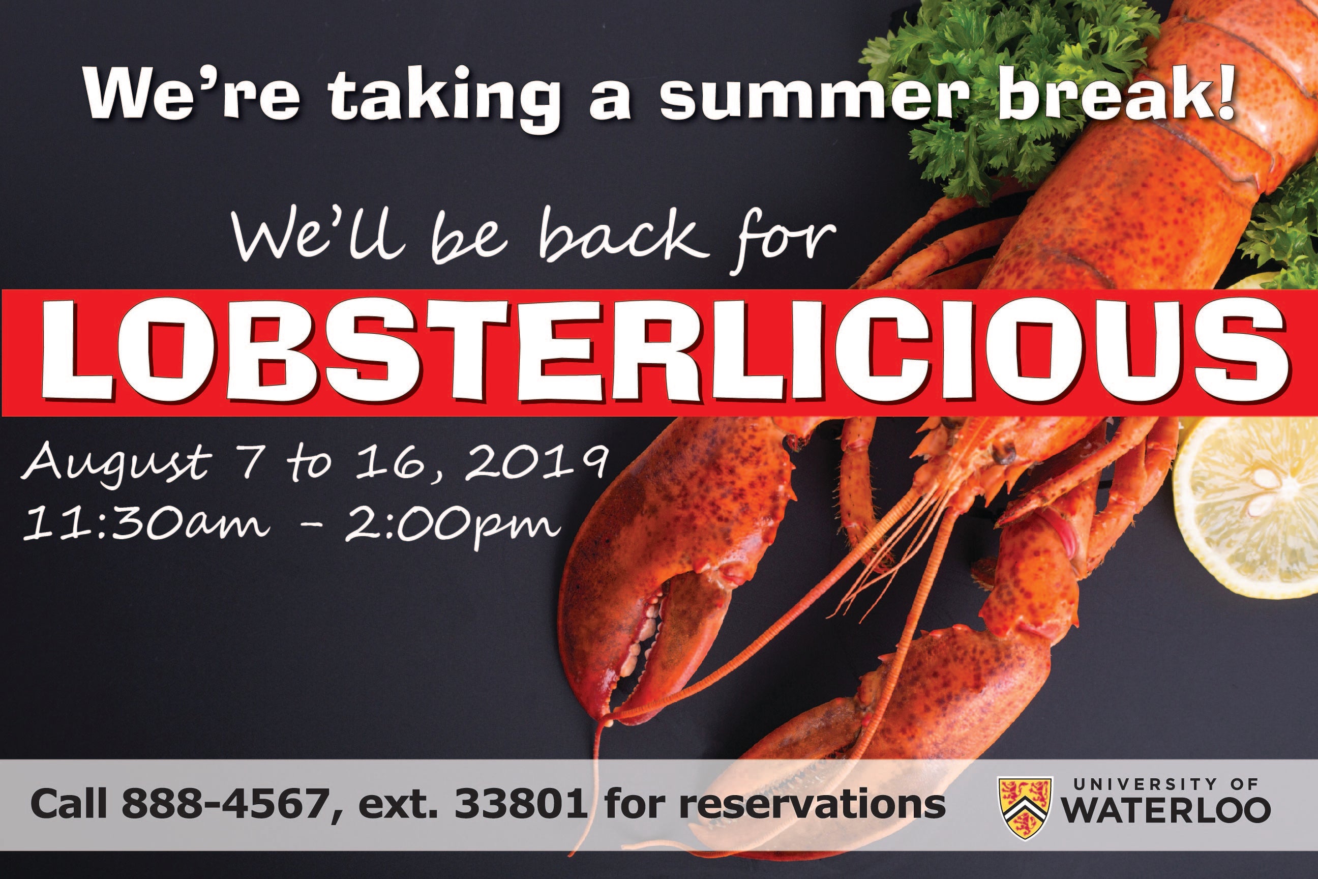 join us for lobsterlicious August 7 to 16