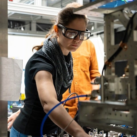 Dr. Crystal Senko building computer