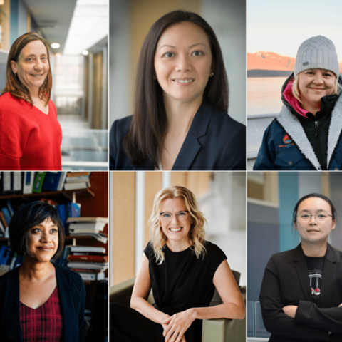 A collage of six women from the Faculty of Science
