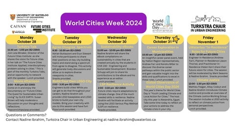 World Cities Week Schedule of Events