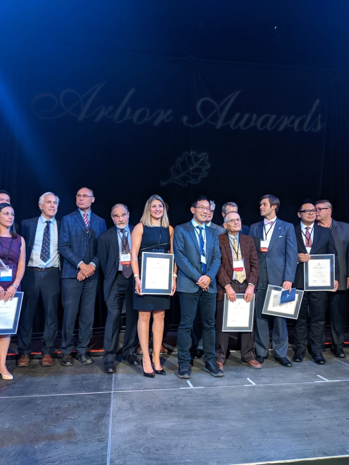 Arbor Awards with Chris Yip, Dean of Applied Science and Engineering, University of Toronto, and engineering award recipients at