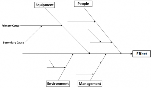 Example fishbone diagram (PDF) see long description