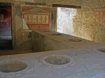 Pompeii; a Roman "fast food" centre