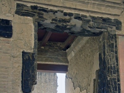 Herculaneum; one of the massive doorways